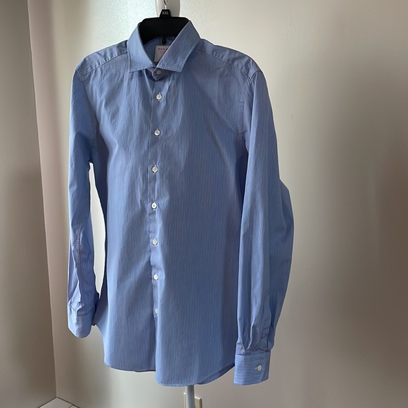 Pink Shirtmaker London Men's Button Down Long Sleeve Shirt, Size Medium - Picture 3 of 13